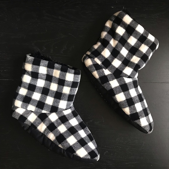 Gordmans Shoes - Black and White checkered slippers